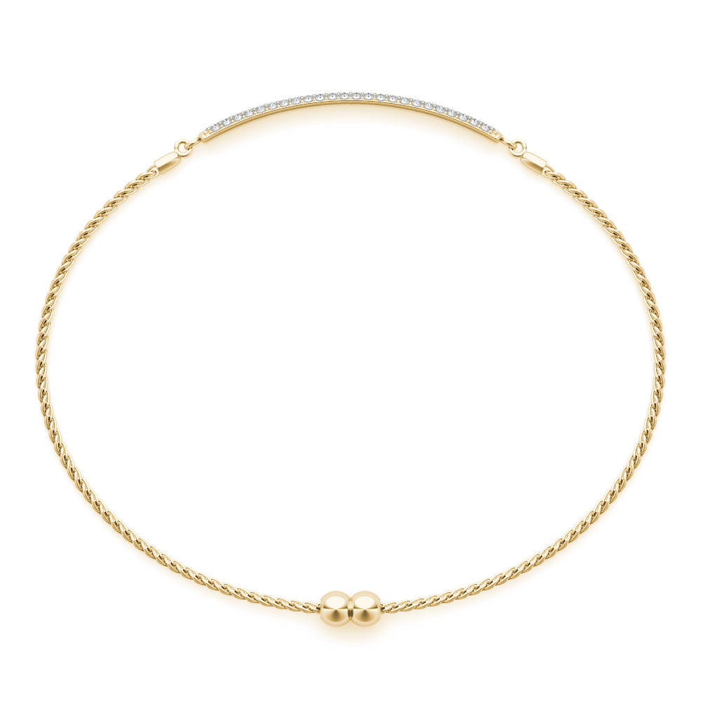 3 row diamond bracelet 3.62 dwt - 14K gold - diamond 3/4 ct tw - SI2, H-I