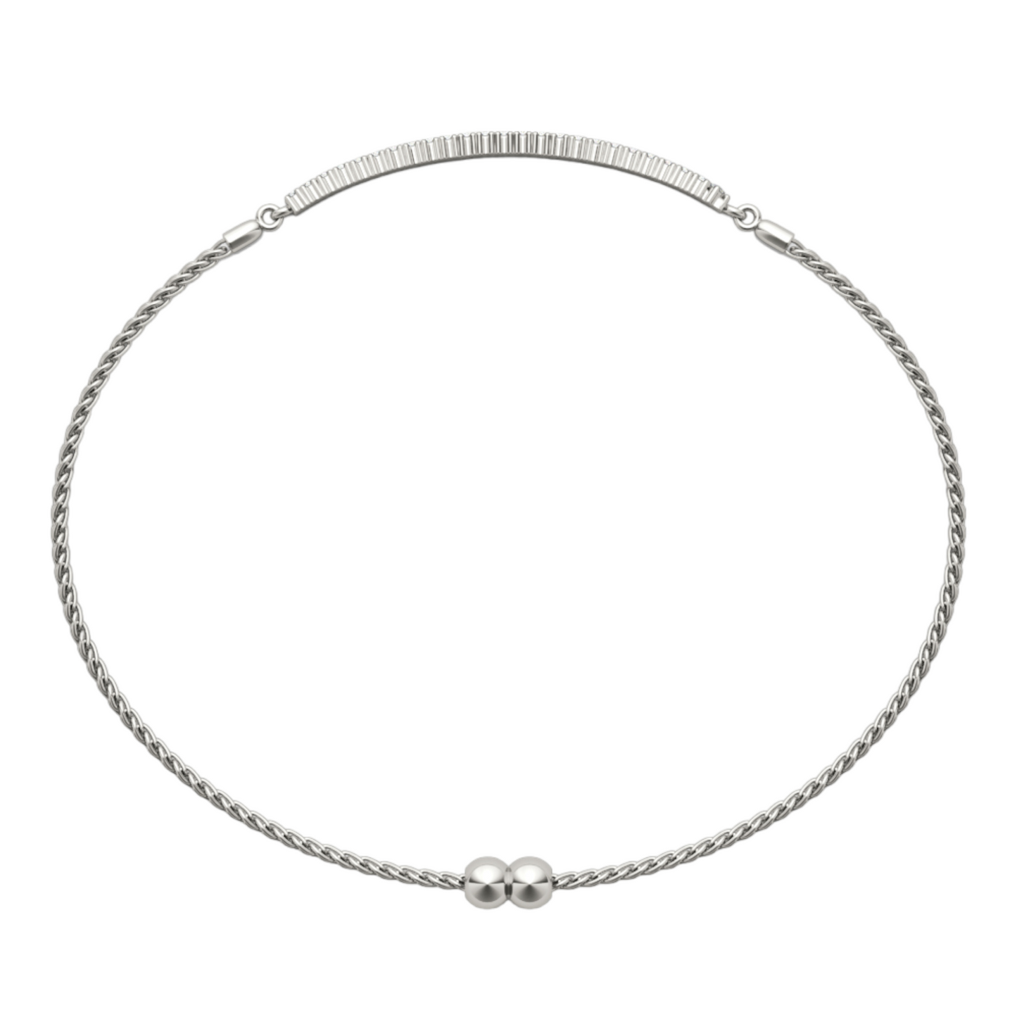 Bracelet double row 3.72 dwt - 14K gold - diamond 1/2 ct tw - I1, H-I