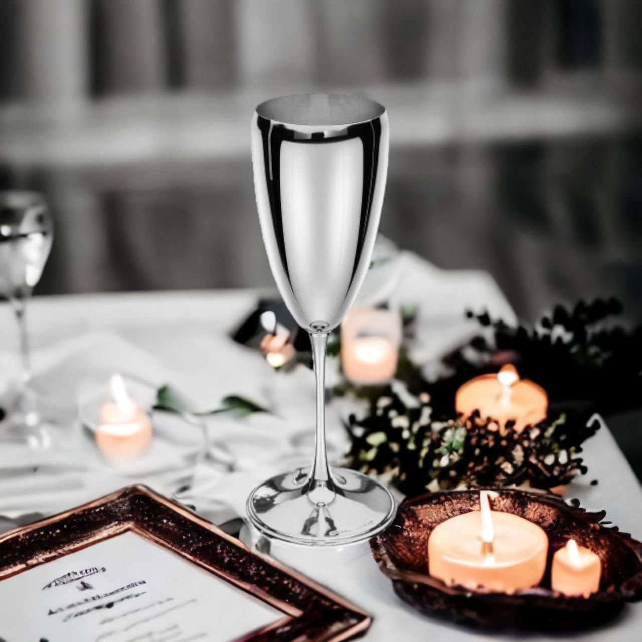 Silver Plated Champagne Glass Napoli