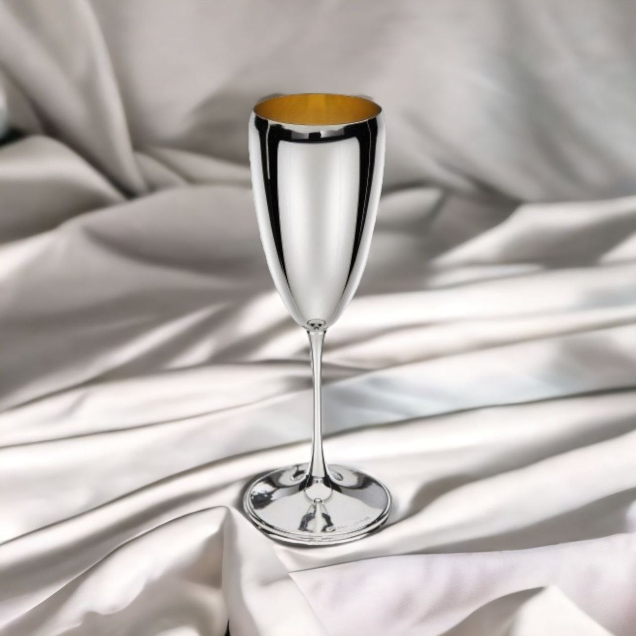 Silver Plated Champagne Glass Milano