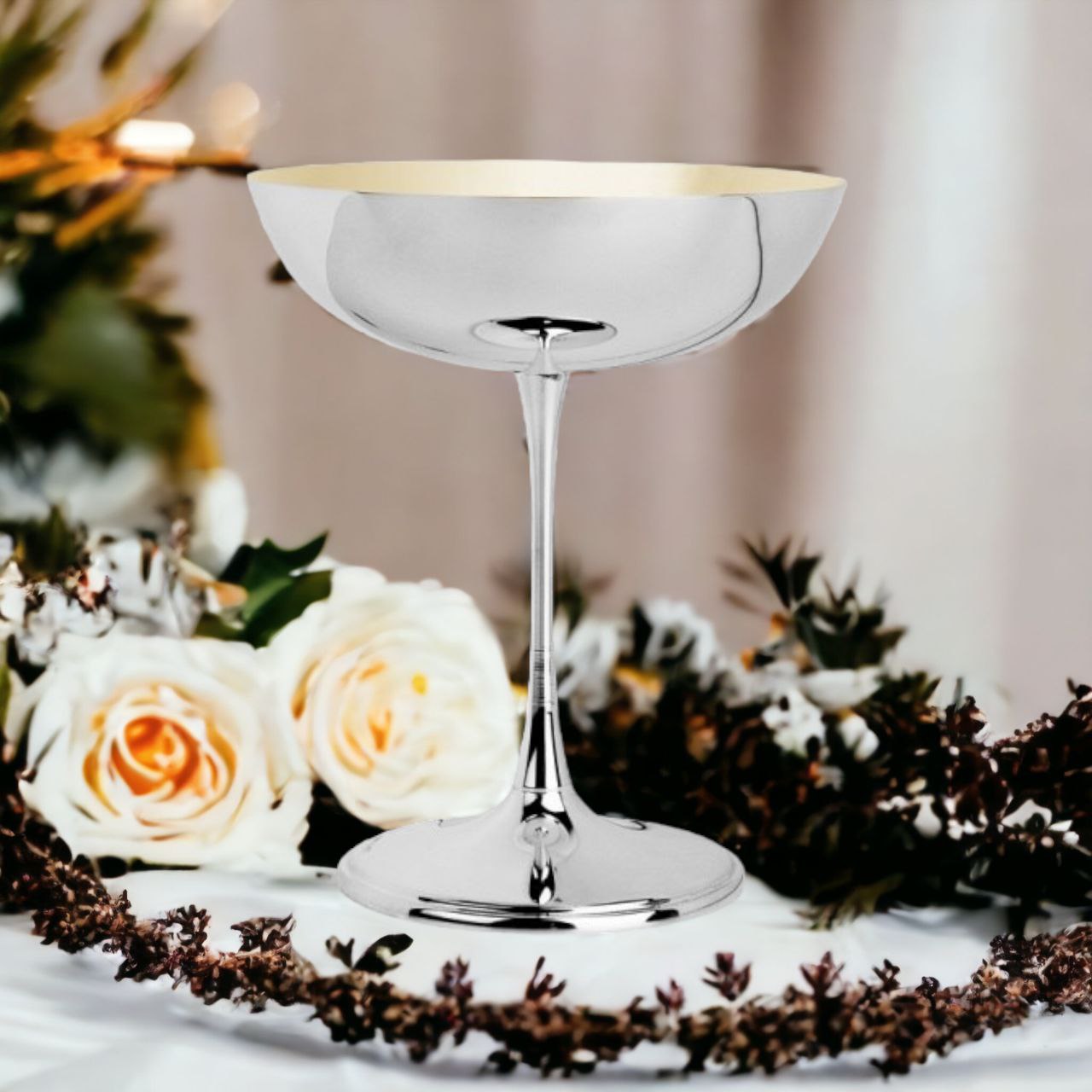 Silver Champagne Glass Chalet