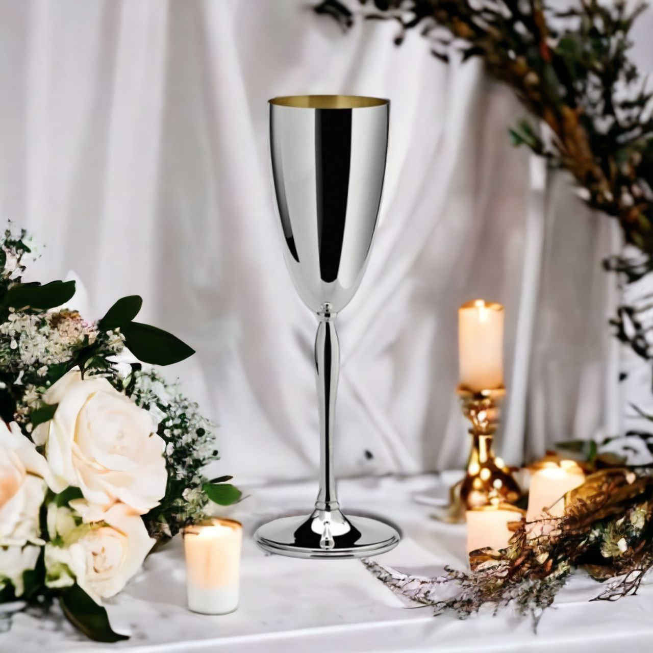 Silver Champagne Glass Udine