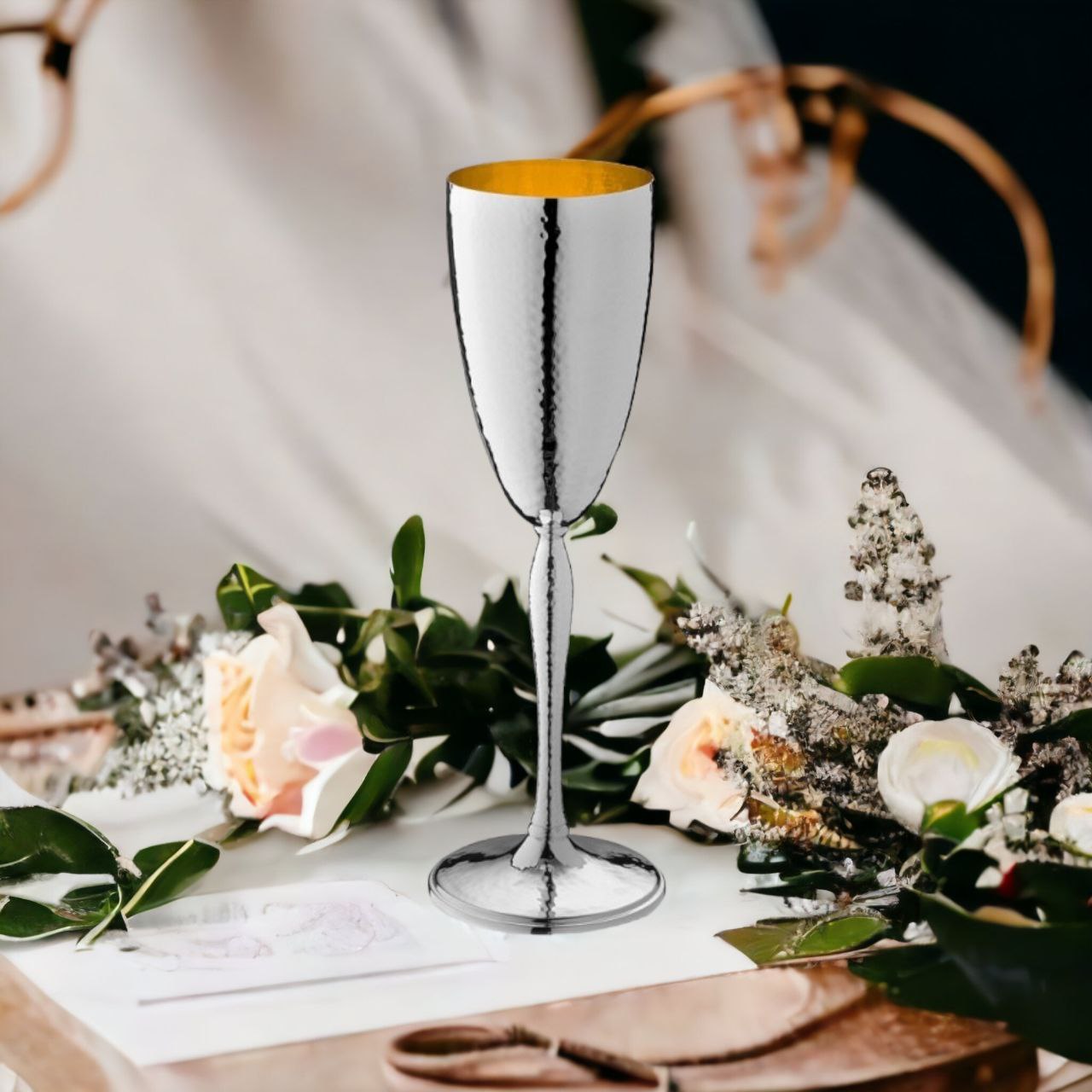 Silver Champagne Glass Udine