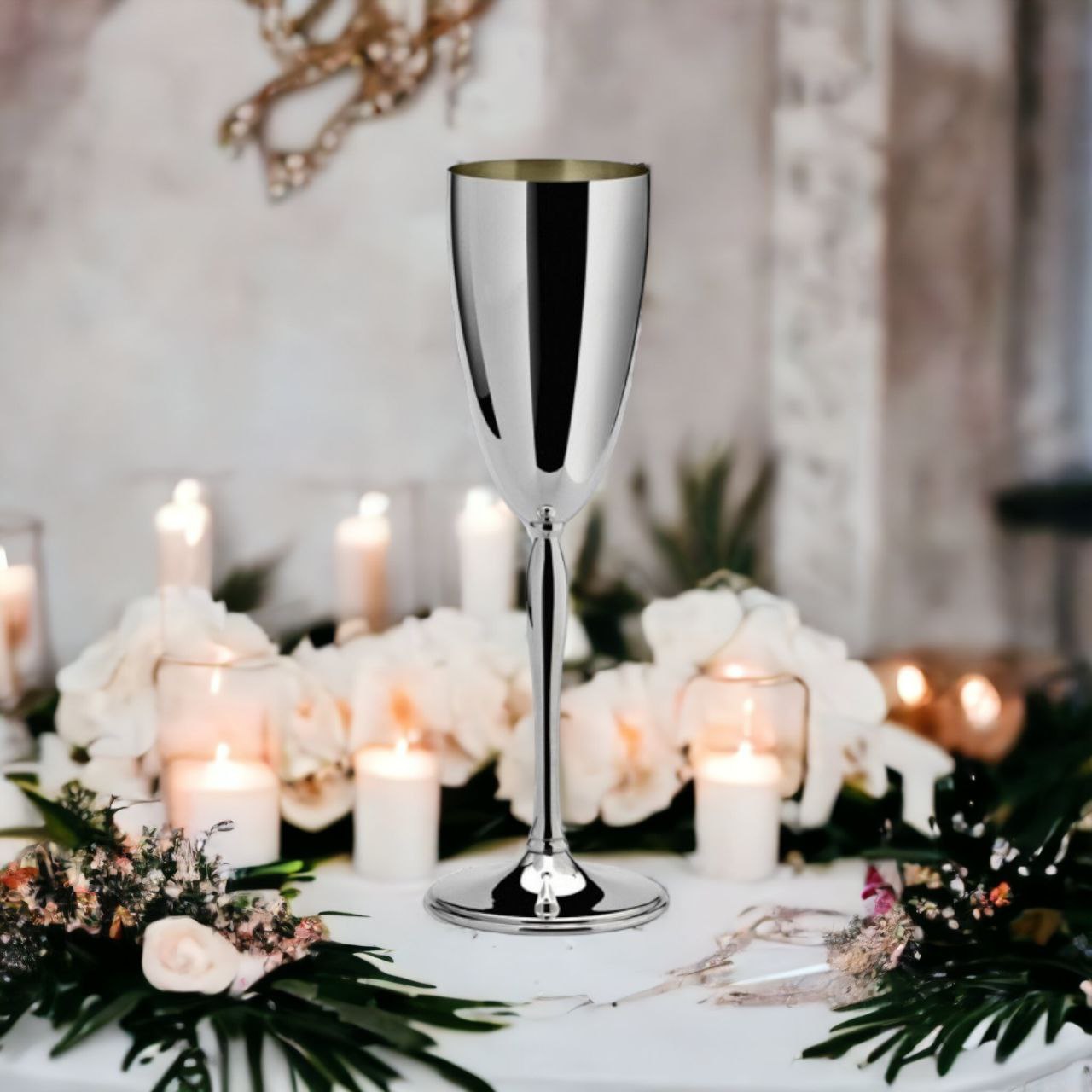 Silver Champagne Glass Udine