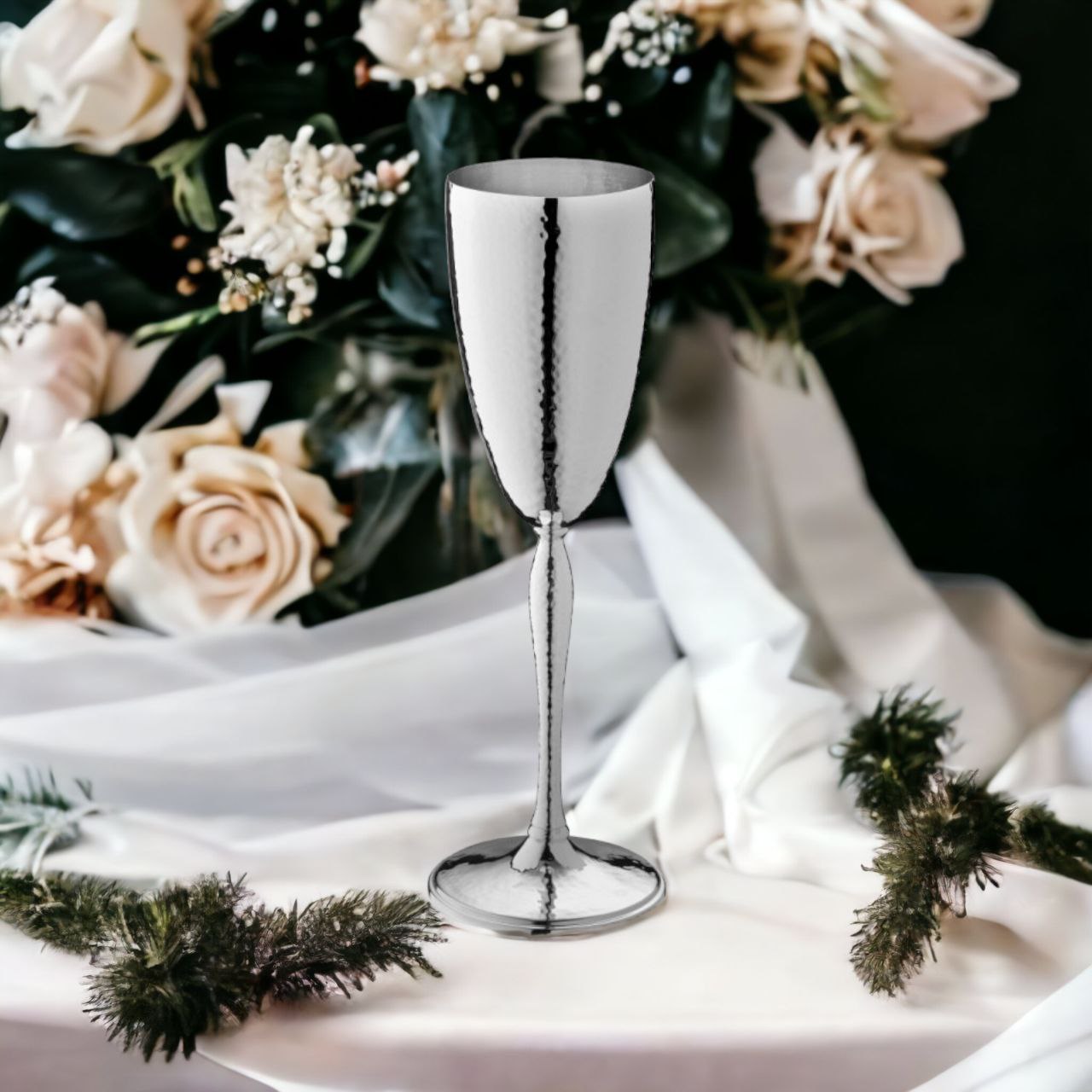 Silver Champagne Glass Udine