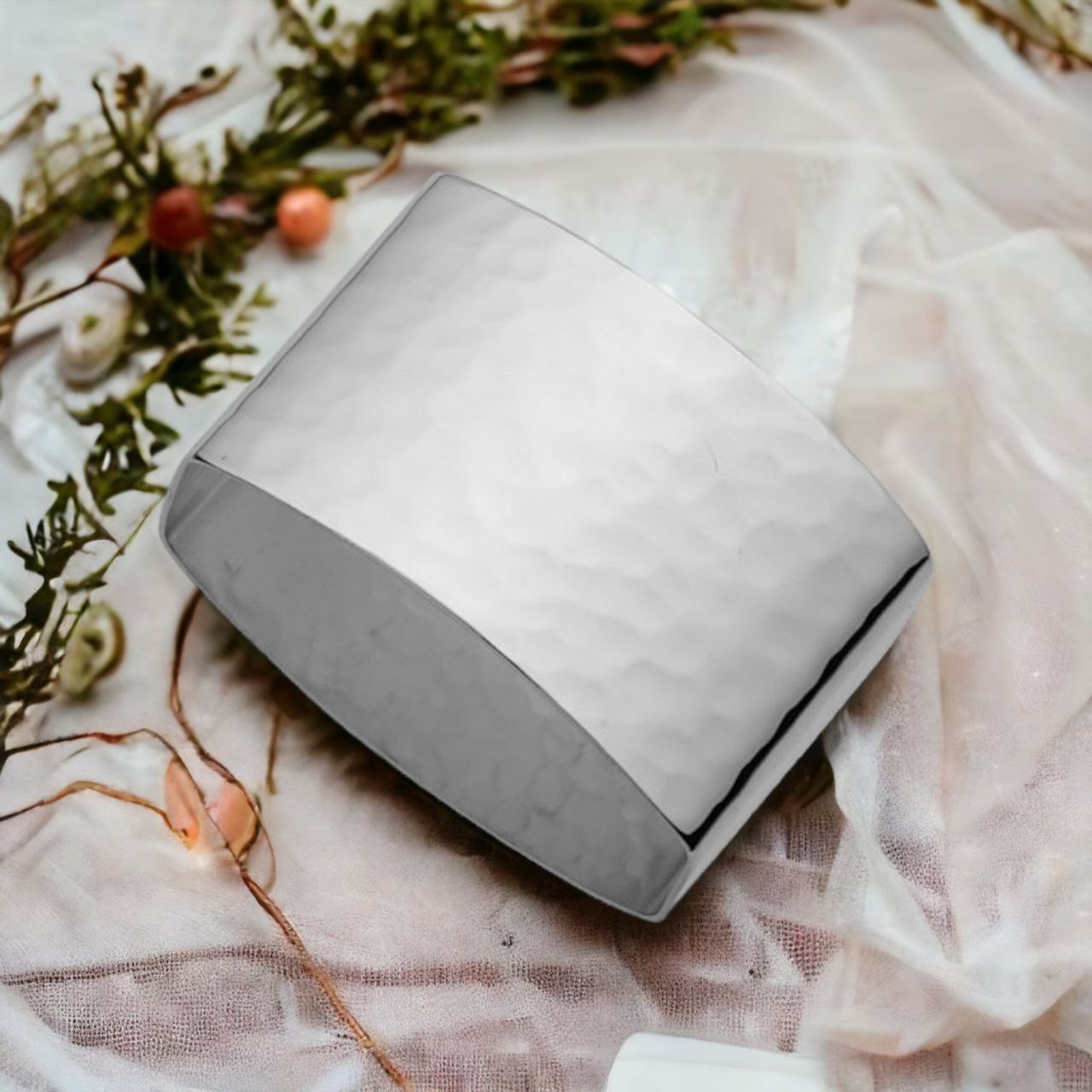 Silver Napkin Ring Torino (hammered)