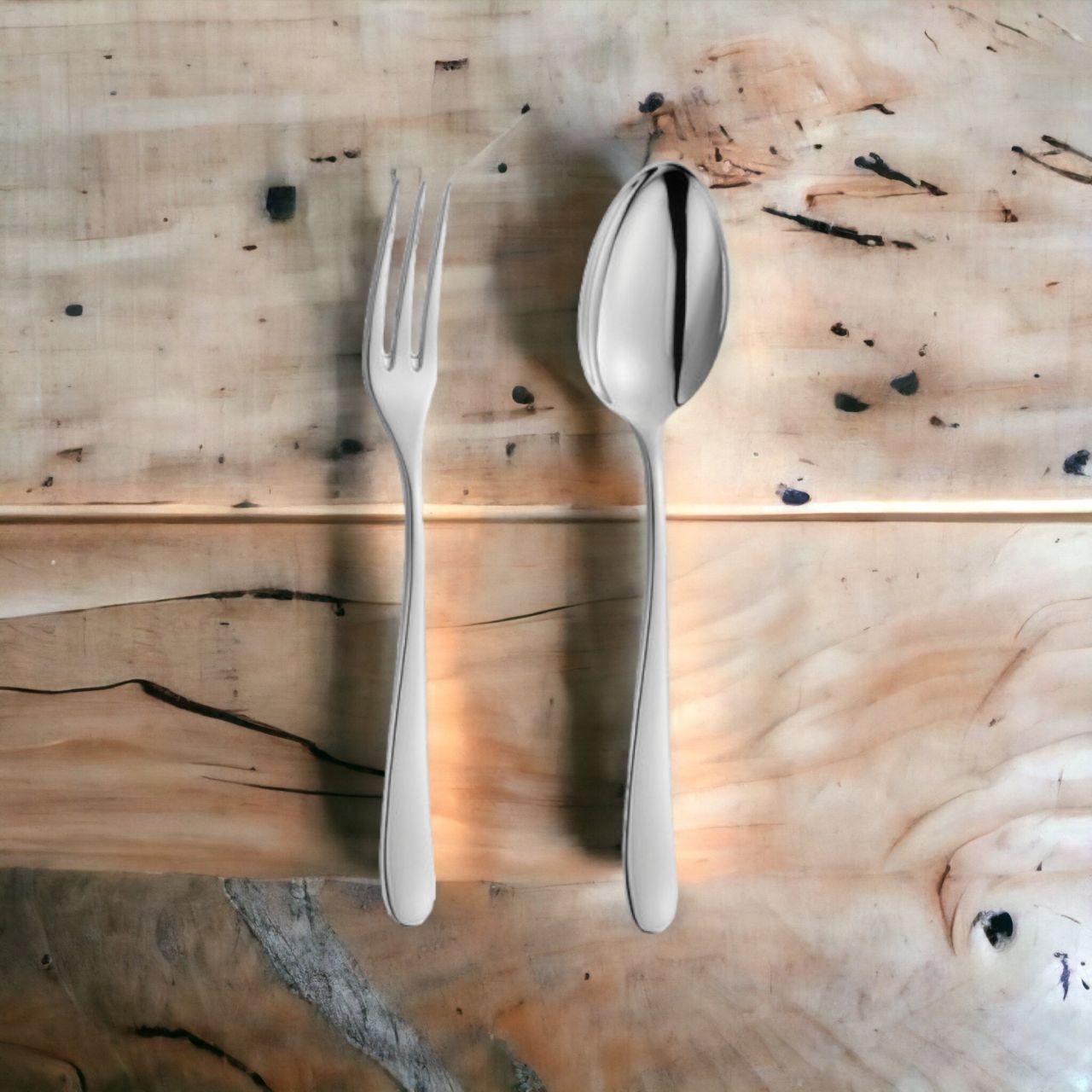 Silver Table 2 pieces Set Floral design (spoon, fork)