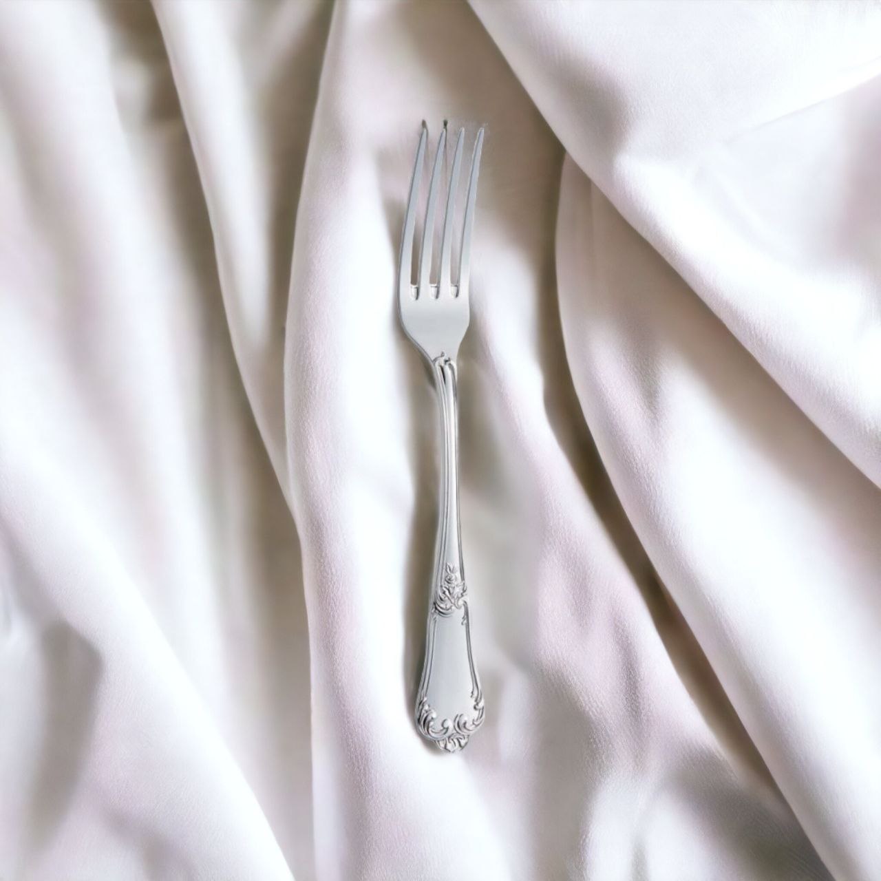 Silver Table Fork Floral design