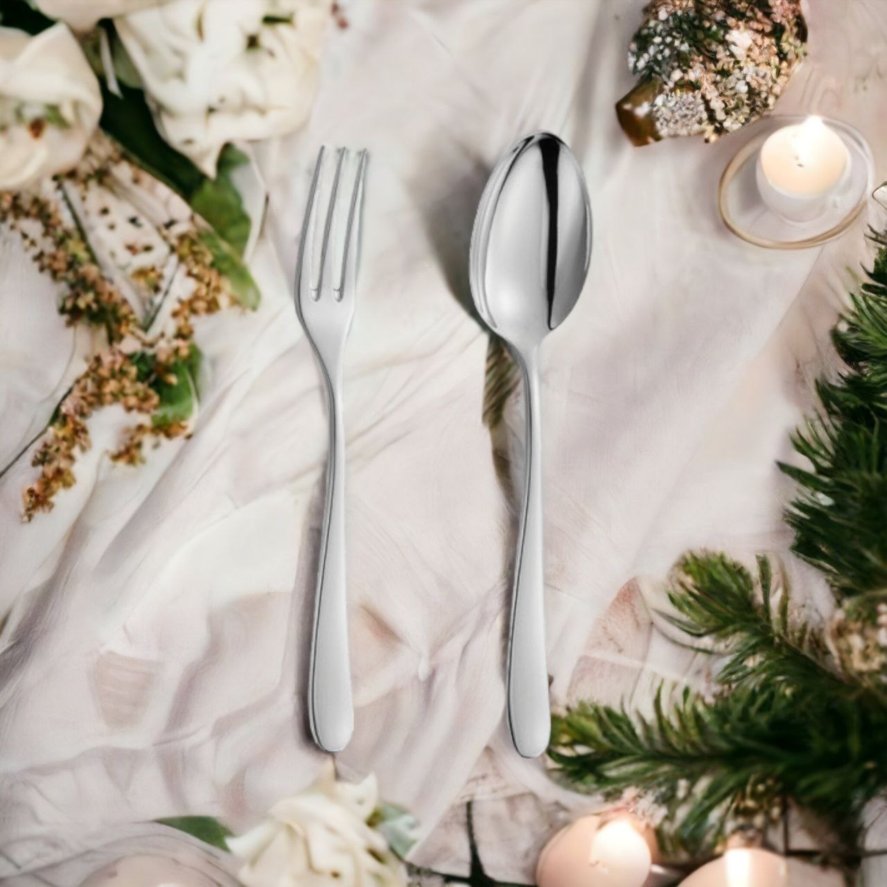 Silver Table set 2 pieces Swedish design (spoon, fork)