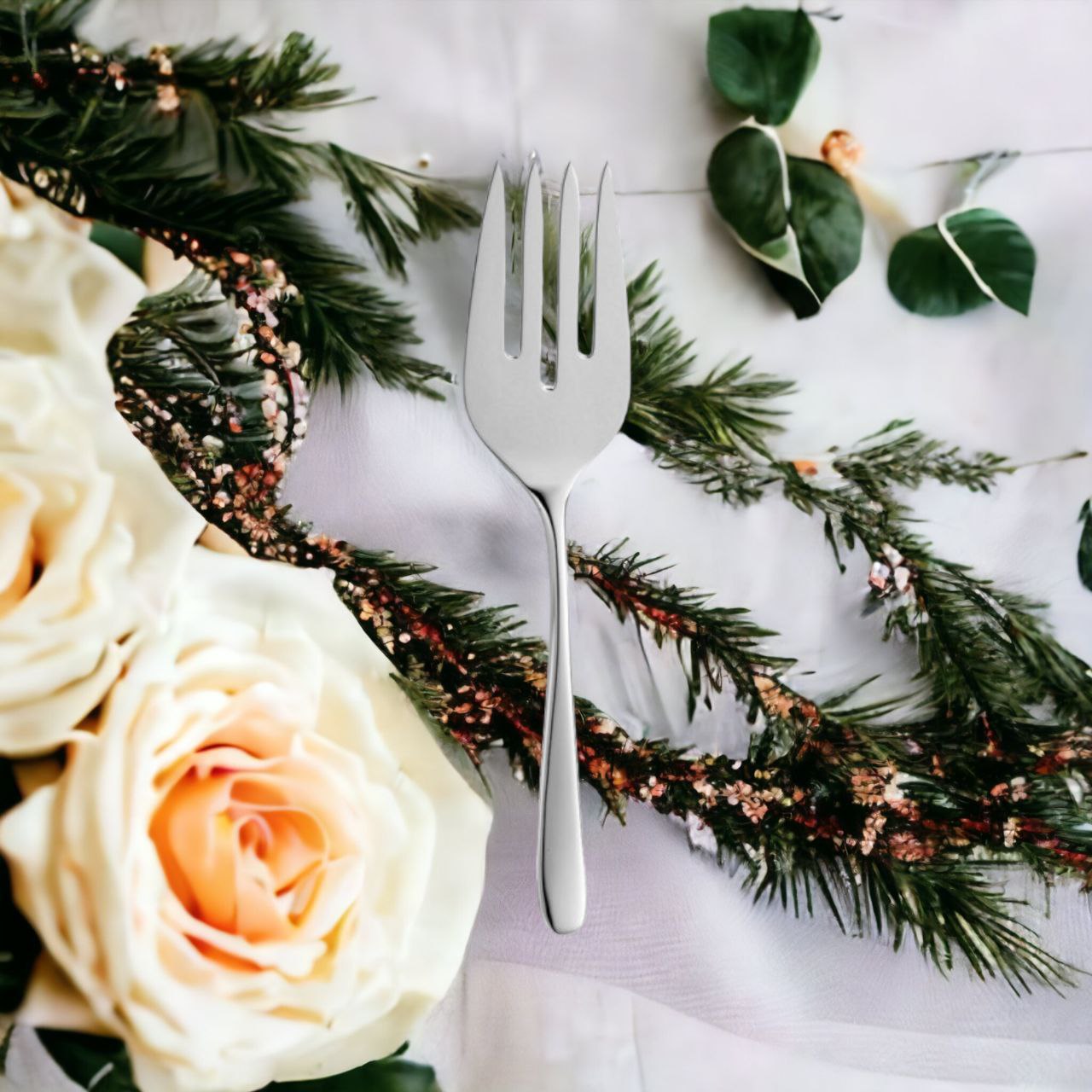 Silver Fish Serving Fork Swedish design