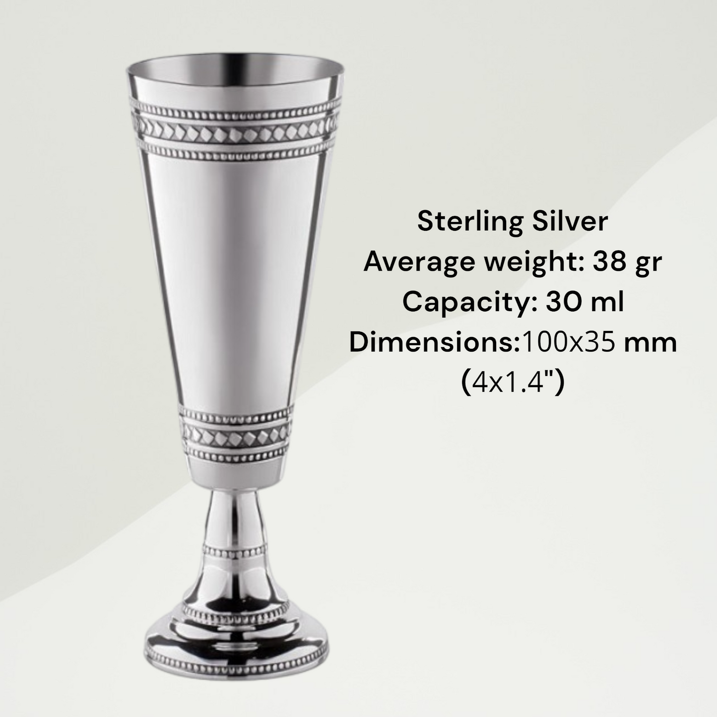 Sterling Silver Stemmed Short Glass