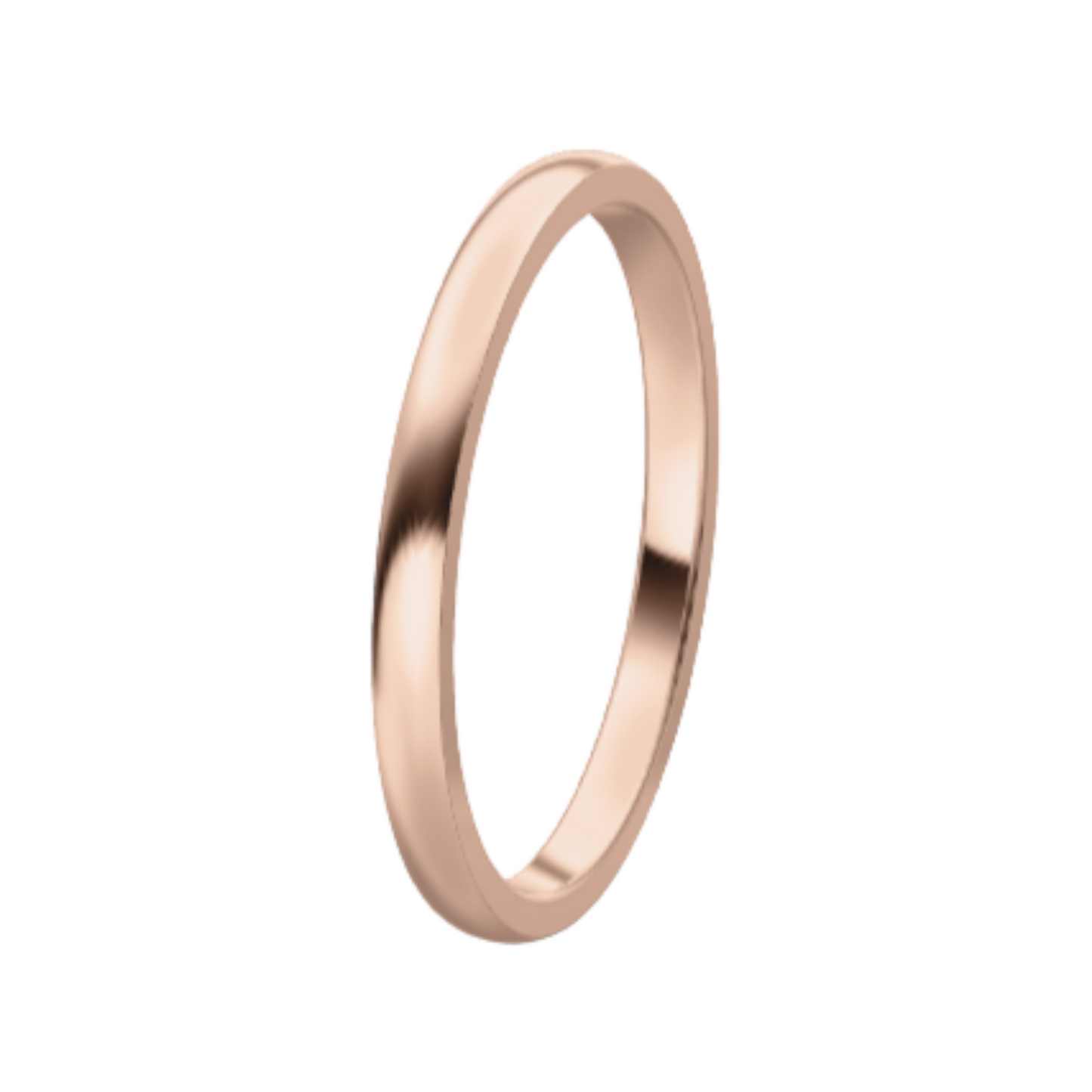 Classic 14K Rose Gold Wedding Ring (2 mm)