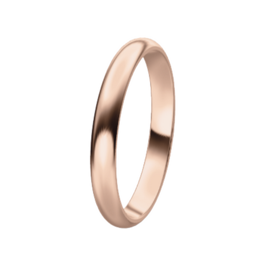 Classic 14K Rose Gold Wedding Ring (3 mm)