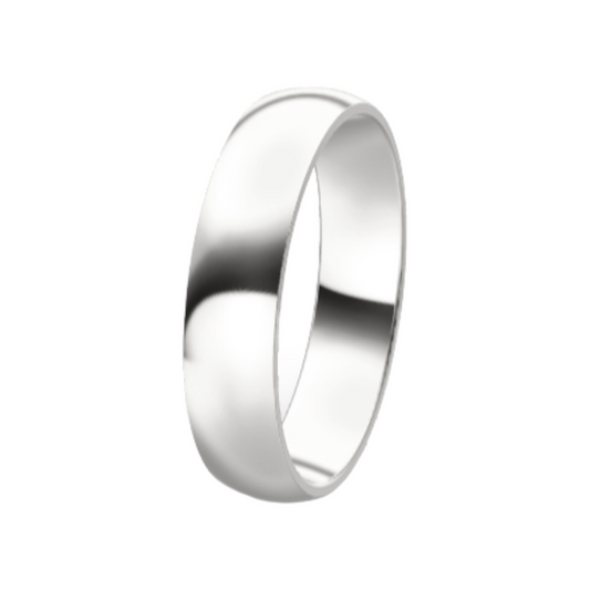 Classic 14K White Gold Wedding Ring (5 mm)