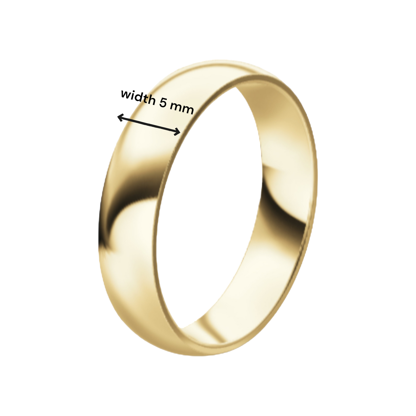 Classic 14K Yellow Gold Wedding Ring (5 mm)