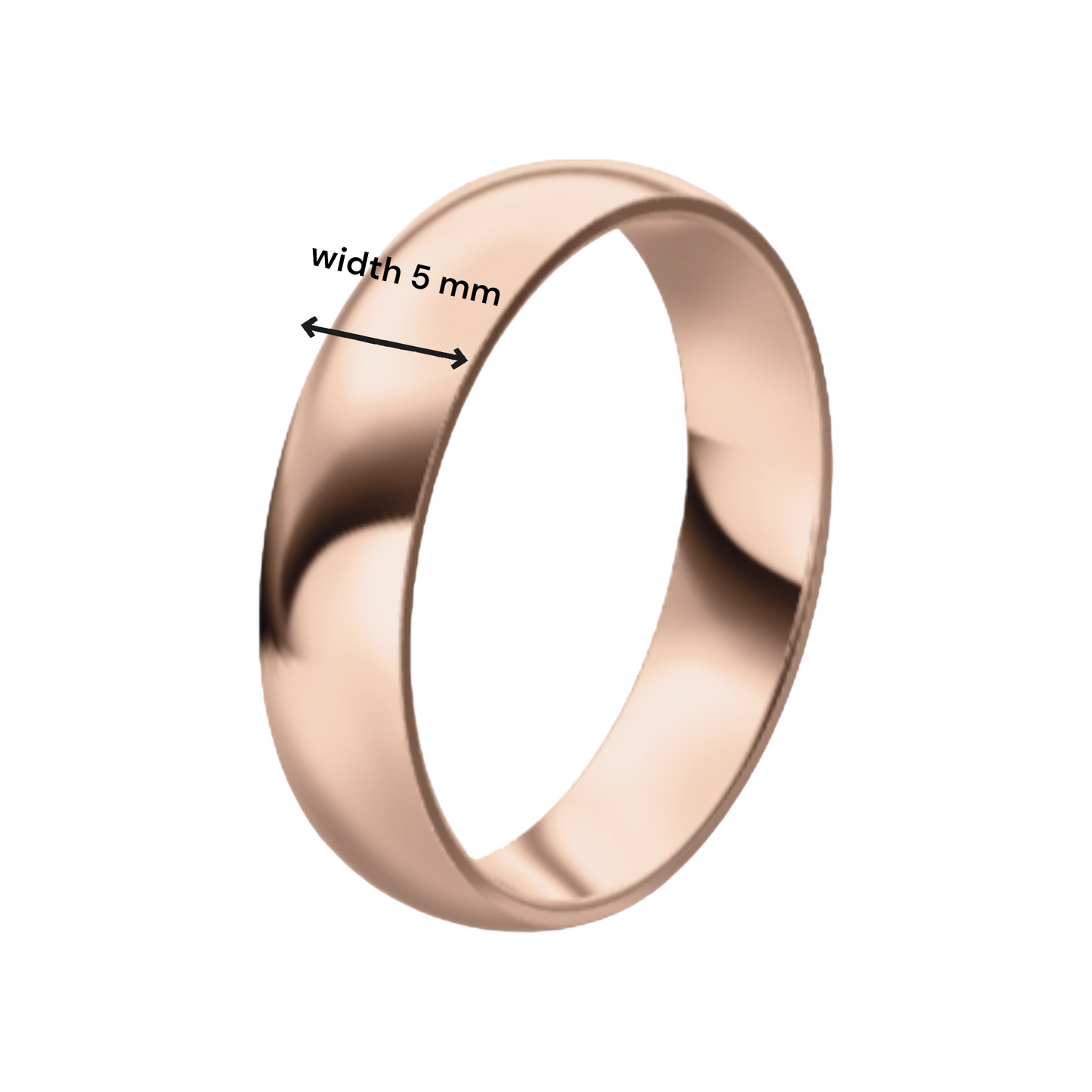 Classic 14K Rose Gold Wedding Ring (5 mm)