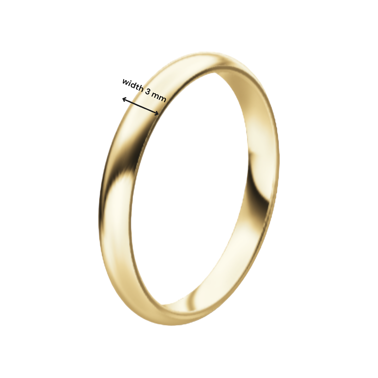 Classic 14K Yellow Gold Wedding Ring (3 mm)