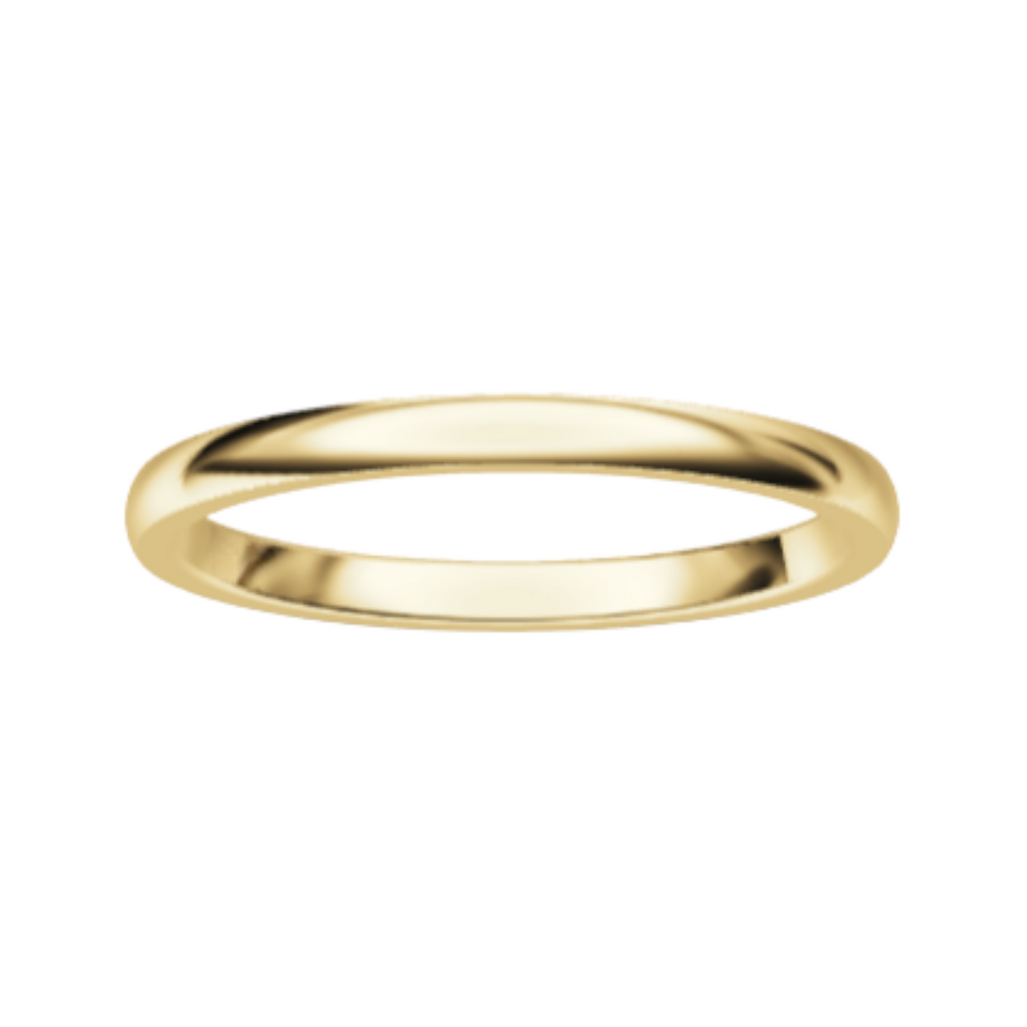 Classic 14K Yellow Gold Wedding Ring (2 mm)