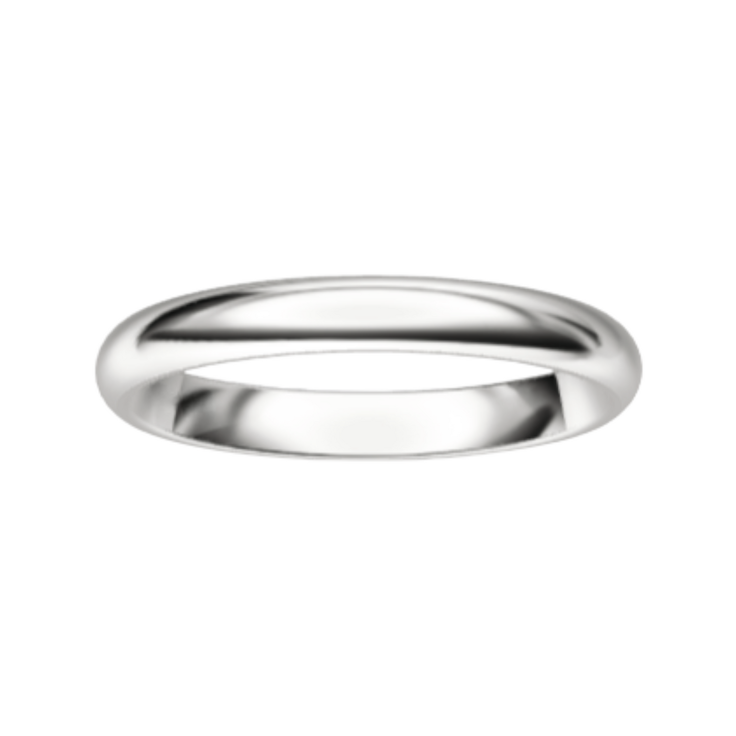 Classic 14K White Gold Wedding Ring (3 mm)