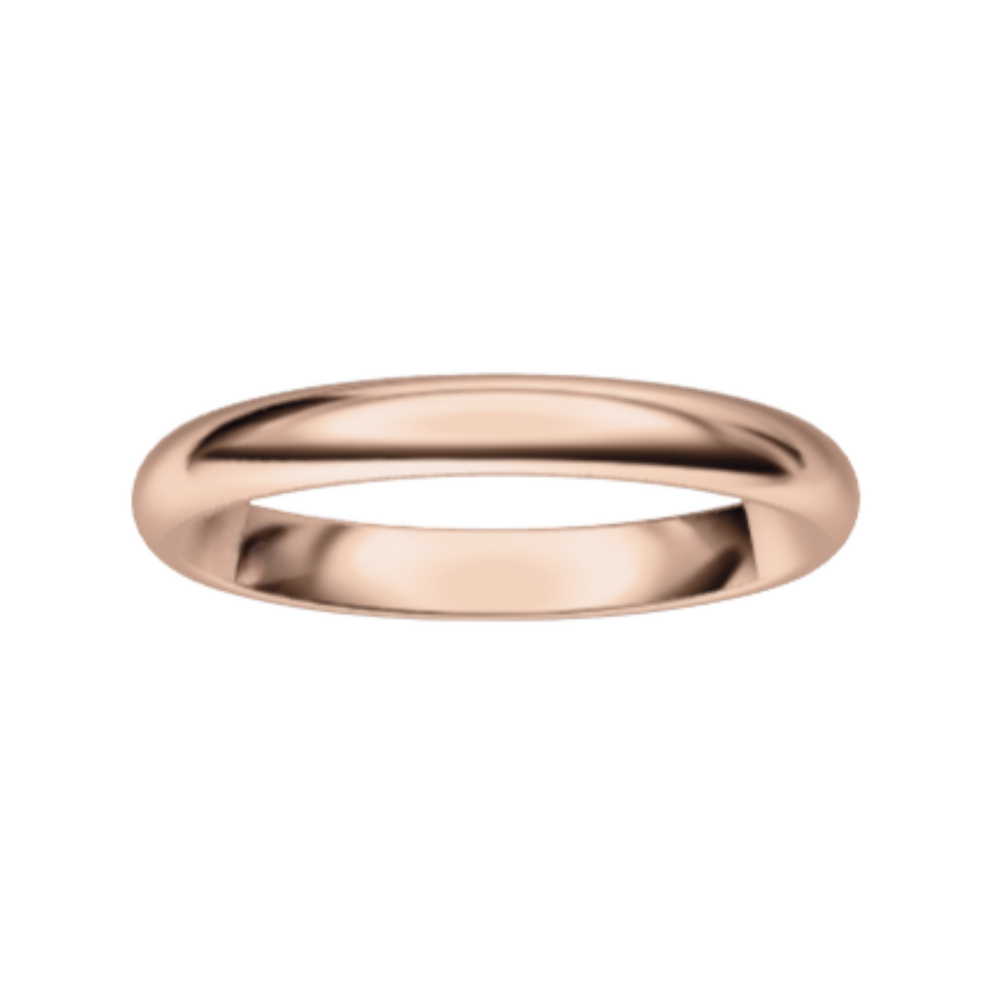 Classic 14K Rose Gold Wedding Ring (3 mm)