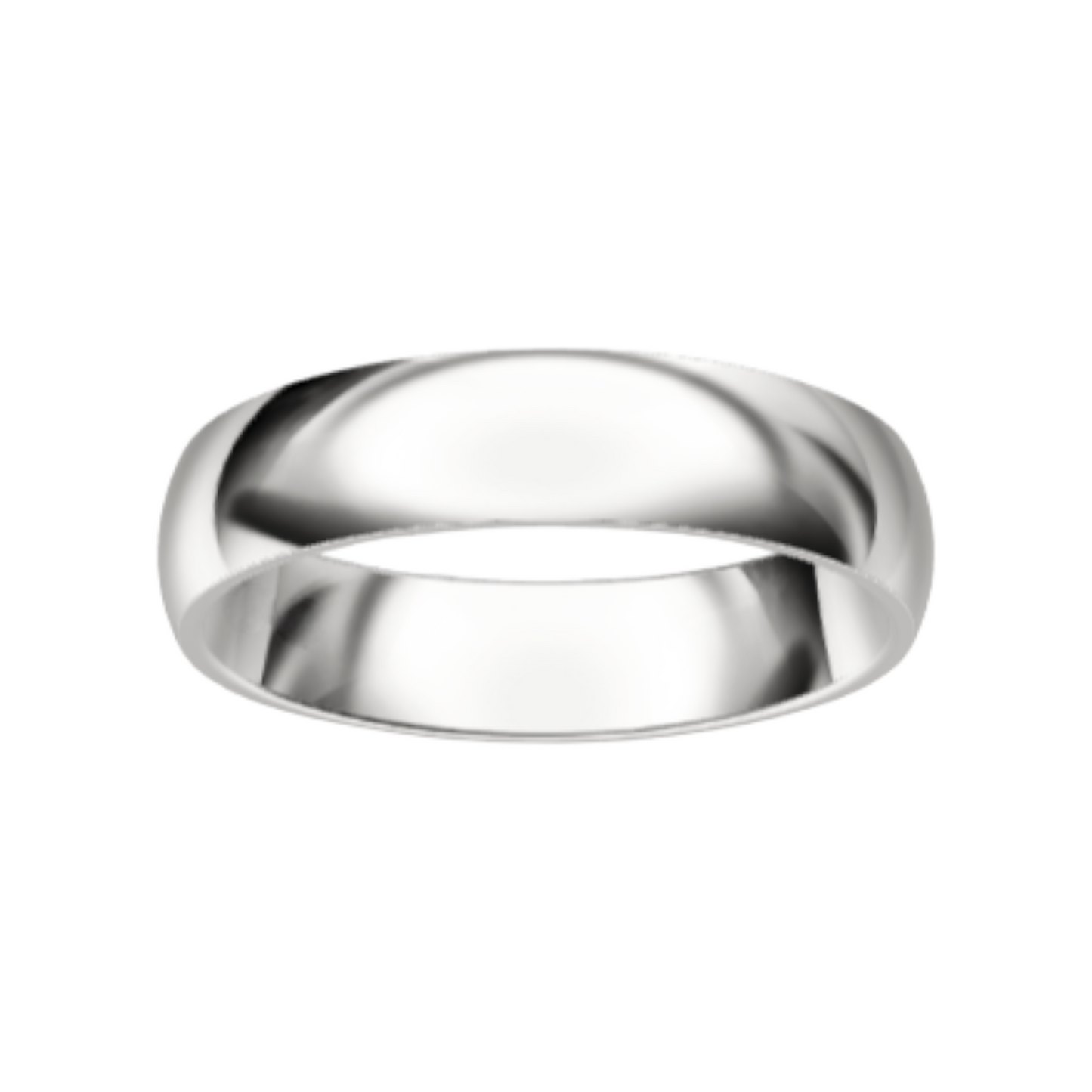 Classic 14K White Gold Wedding Ring (5 mm)