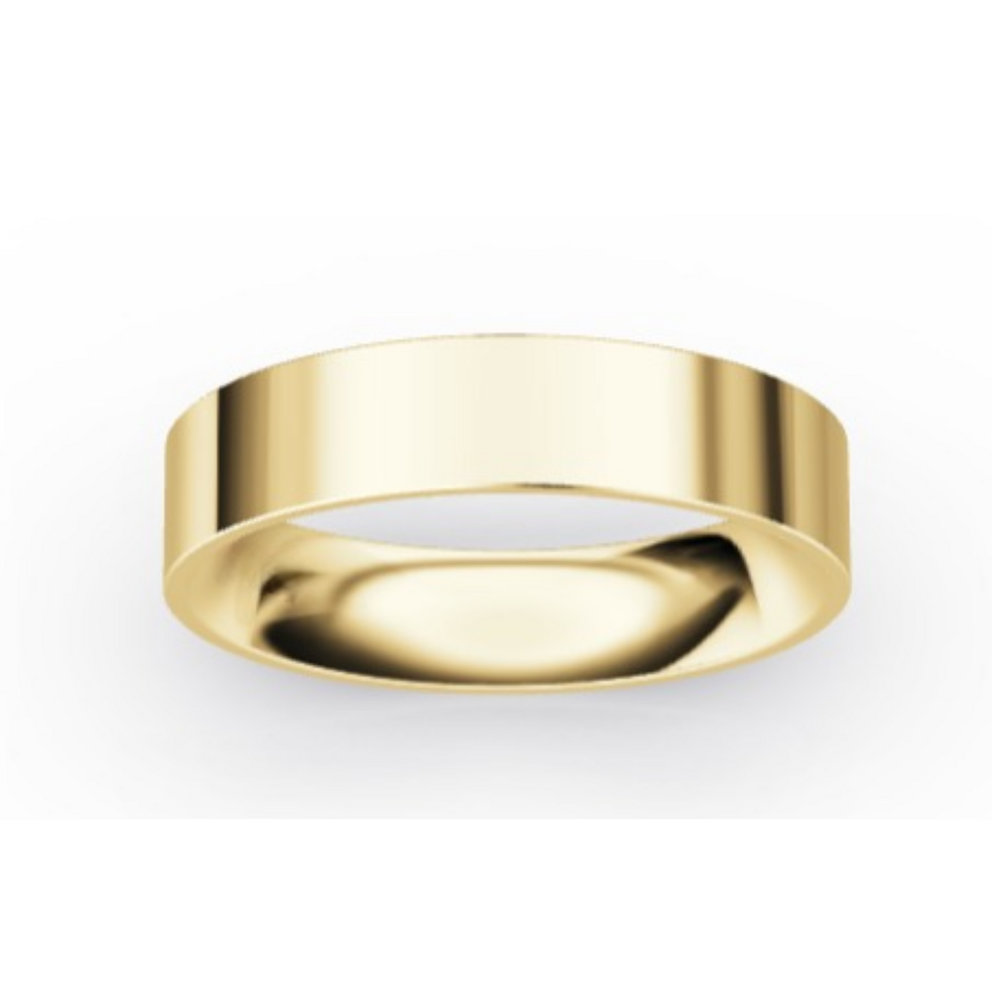 Classic Flat 14K Yellow Gold Wedding Ring (5 mm)