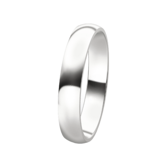 Classic 14K White Gold Wedding Ring (4 mm)