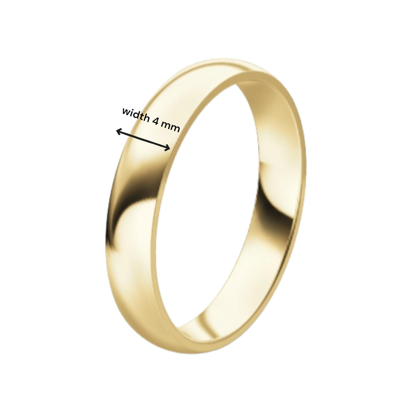 Classic 14K Yellow Gold Wedding Ring (4 mm)