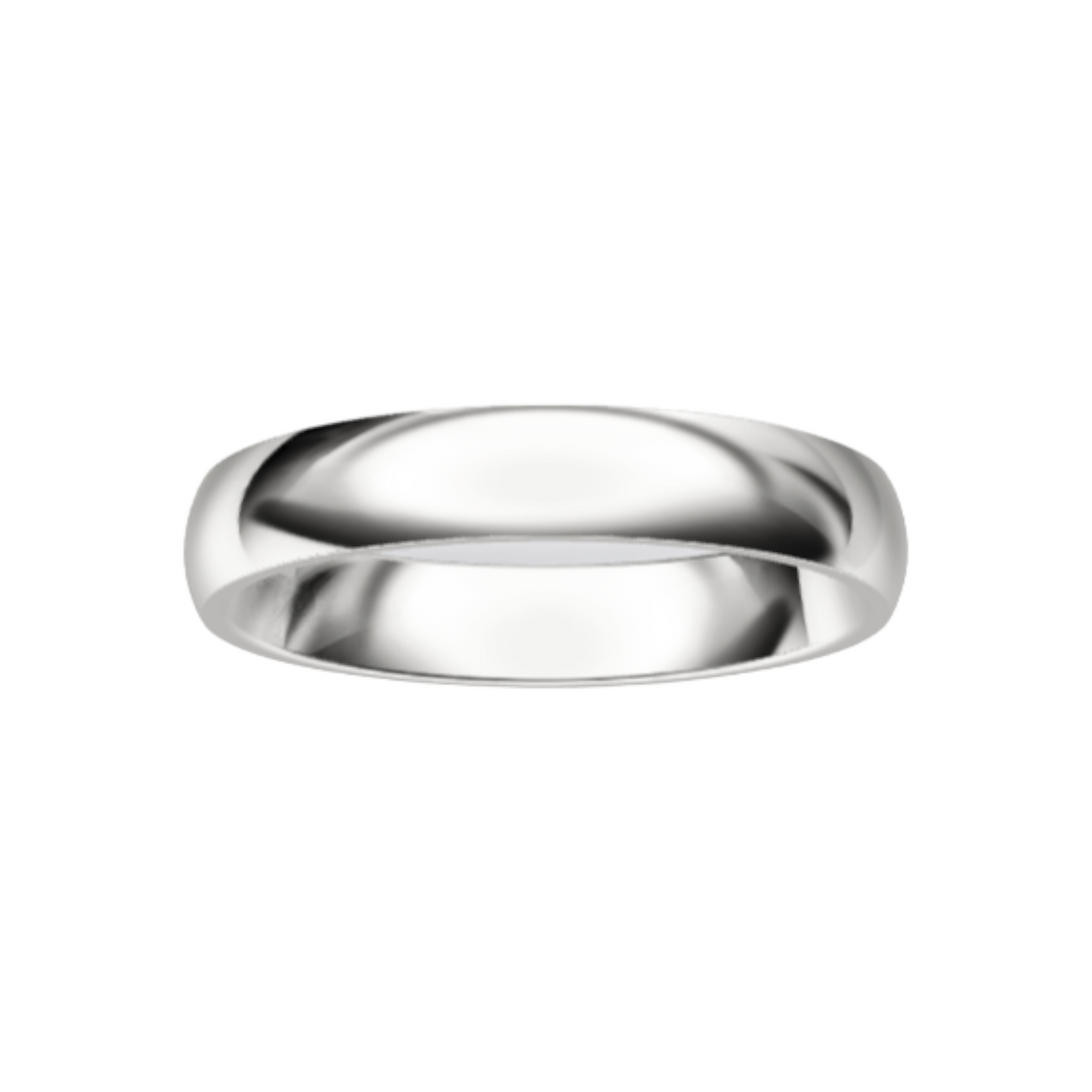 Classic 14K White Gold Wedding Ring (4 mm)