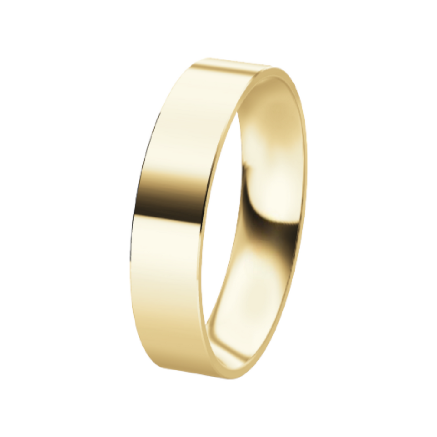 Classic Flat 14K Yellow Gold Wedding Ring (5 mm)