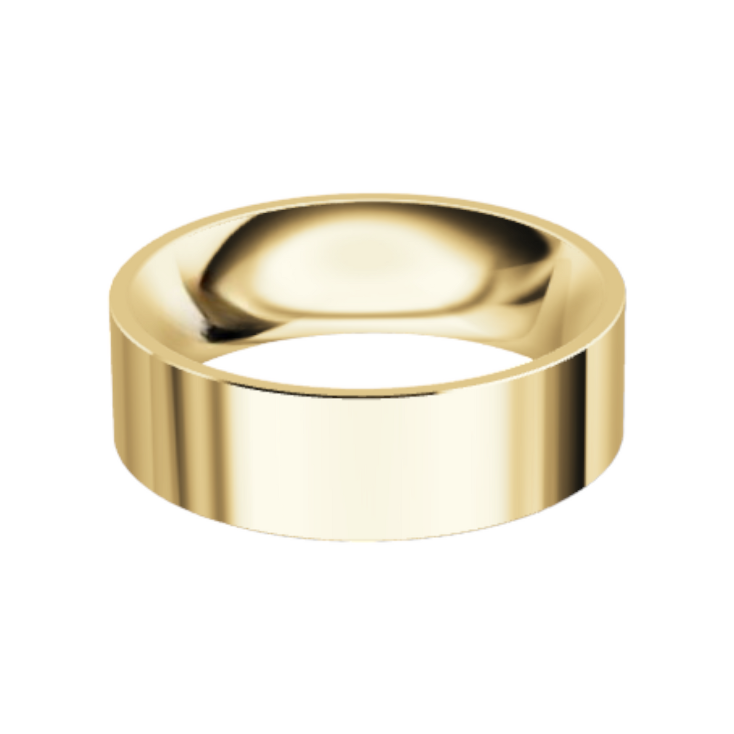 Classic Flat 14K Yellow Gold Wedding Ring (7 mm)