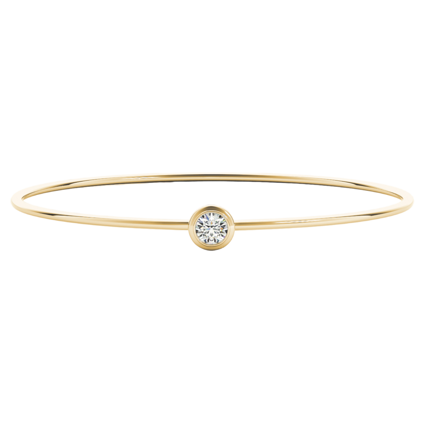 Bangle Traditional 3.1 dwt - 14K gold - diamond 1/3 ct