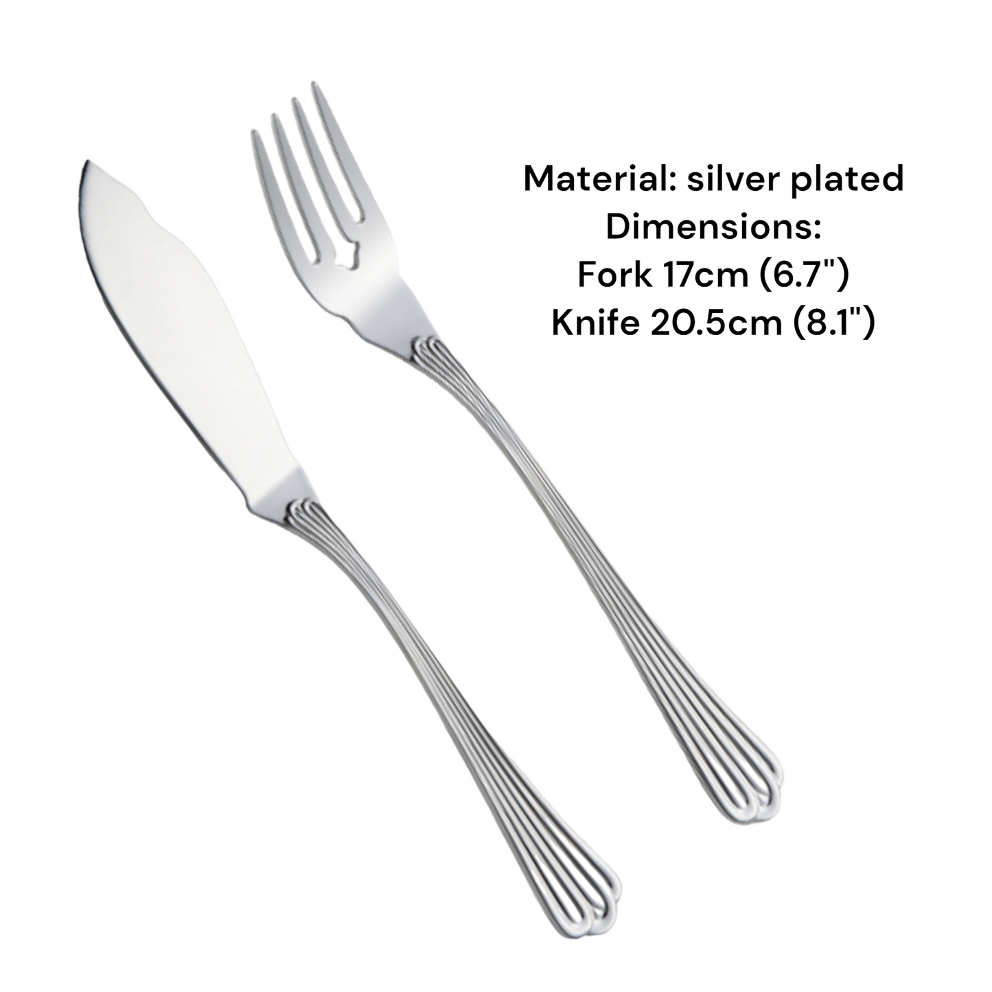 Silver Fish Set (Fork and Knife) Firenze