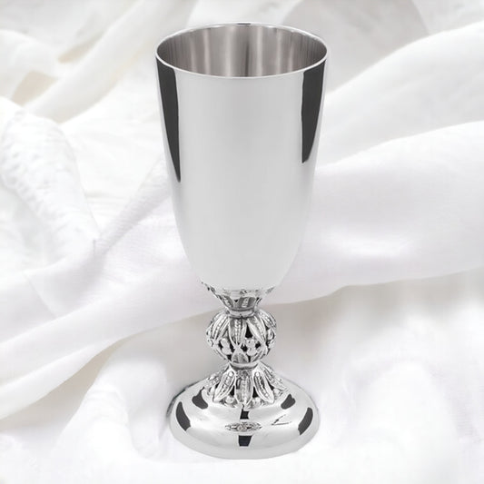 Sterling silver short glass, set gift of 2 or 6, vintage barware stemmed drinking cups, custom engraved goblets in a charming gift box.