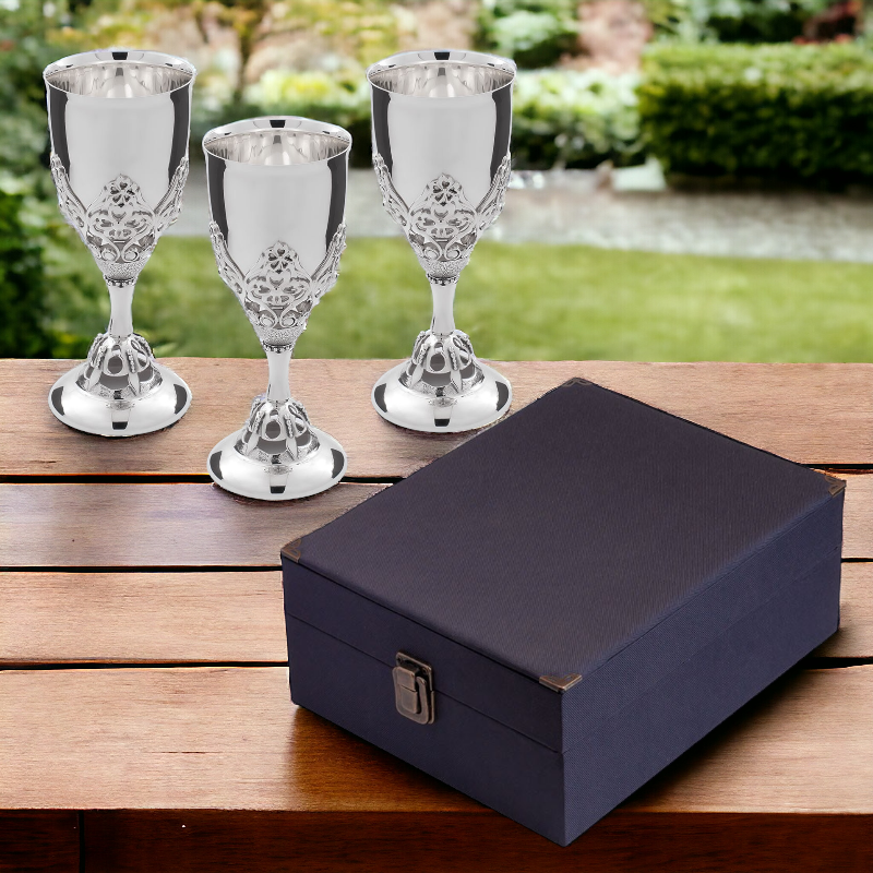 Sterling Silver Short Glass, Barware Gift Set of 2 or 3 in a Gift Box