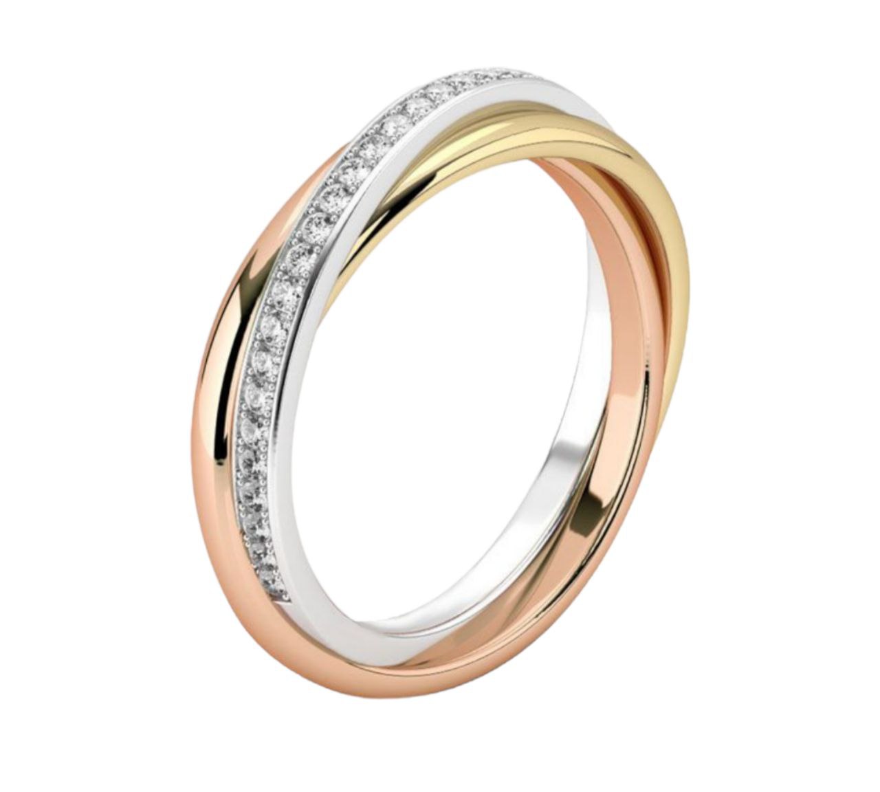 Gold Combined Wedding Ring Arabella