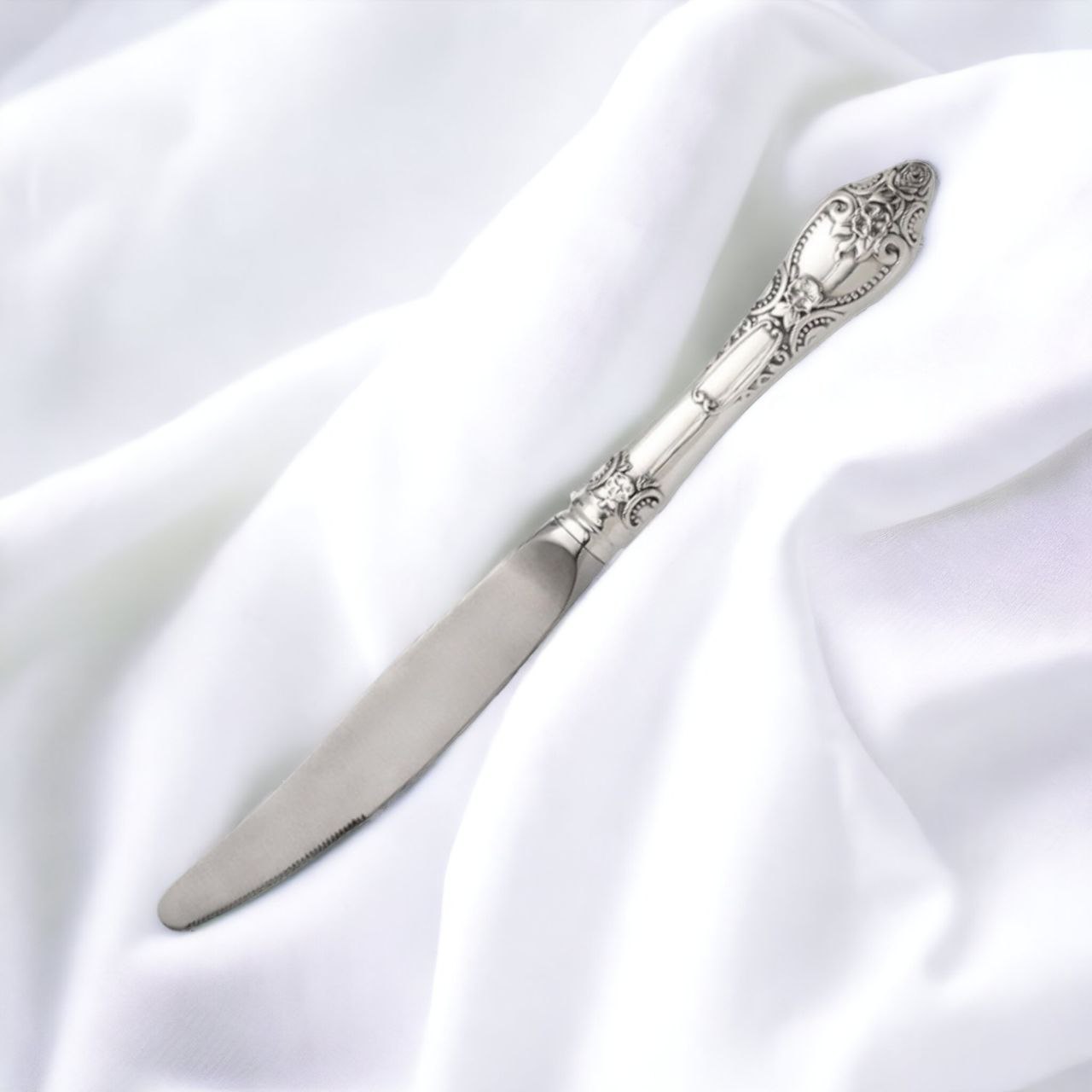 Silver Set Rosette (spoon, fork, knife, tea spoon) 24 pcs for 6 person