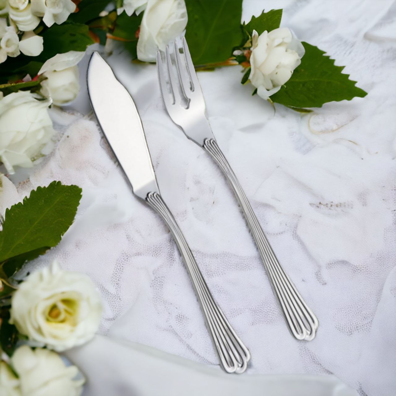 Silver Fish Set (Fork and Knife) Firenze