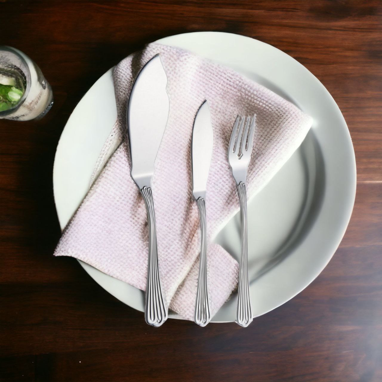 Silver Fish Set (Fork and Knife) Firenze