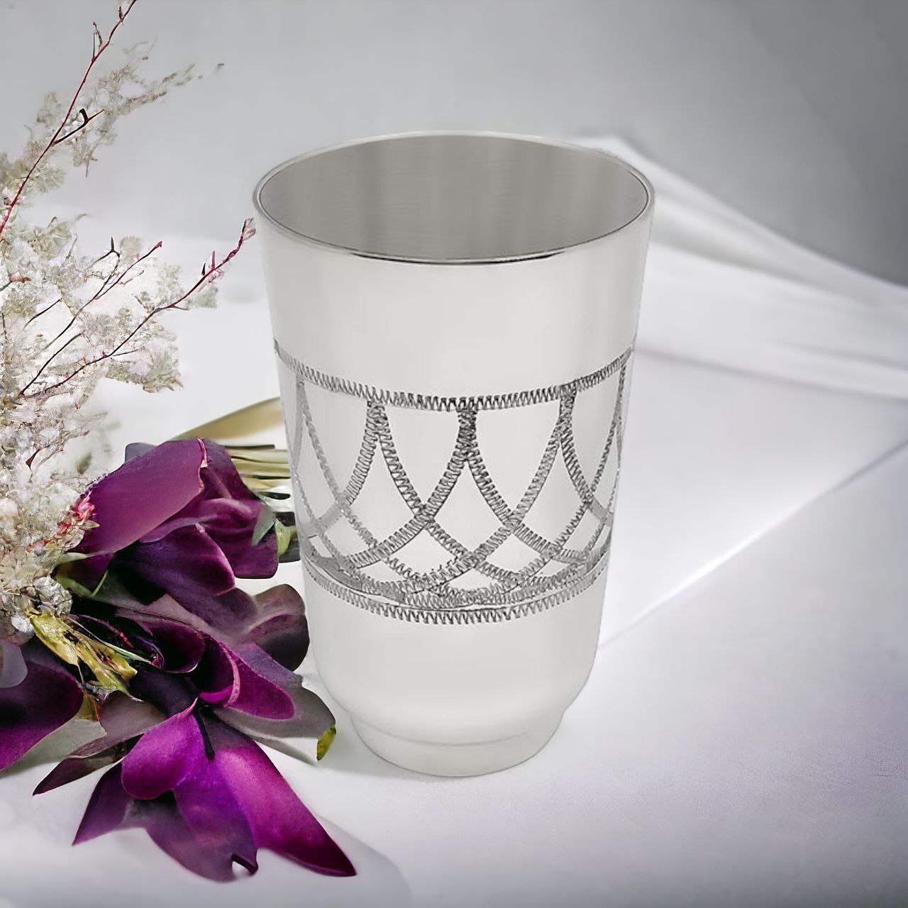 Sterling Silver Stack Glasses Gift Set for 6 Person in a Gift Box