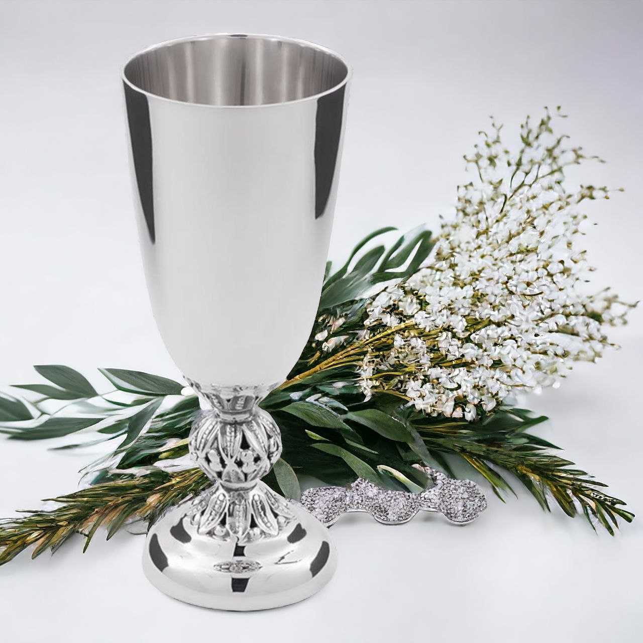 Sterling silver short glass, set gift of 2 or 6, vintage barware stemmed drinking cups, custom engraved goblets in a charming gift box.