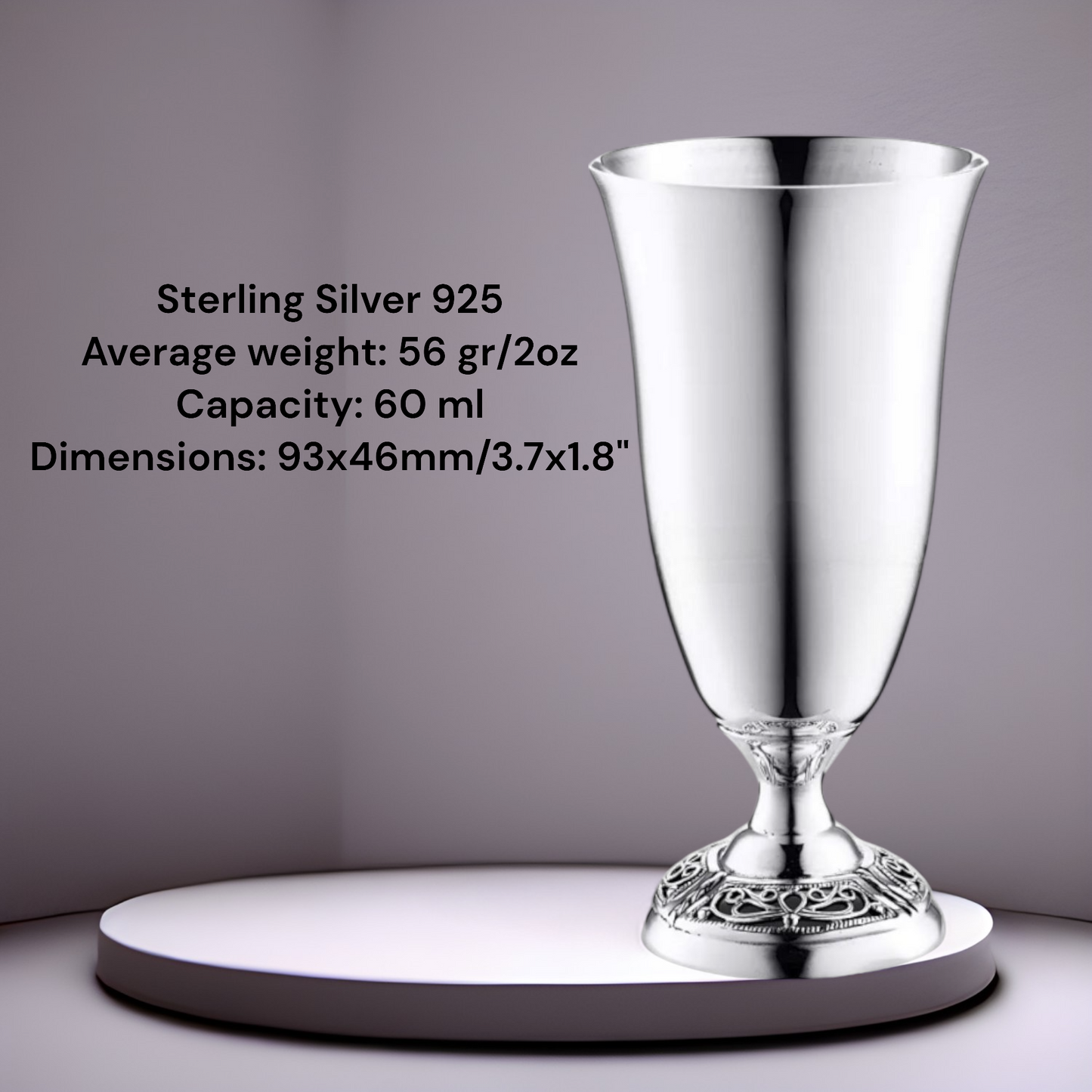 Handcrafted Sterling Silver Shot Glass – Elegant Luxury Drinkware, Perfect Wedding or Anniversary Gift, Collectible Barware