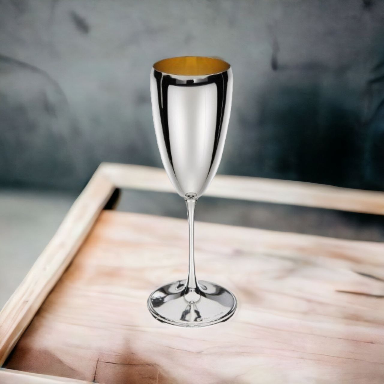 Silver Plated Champagne Glass Milano