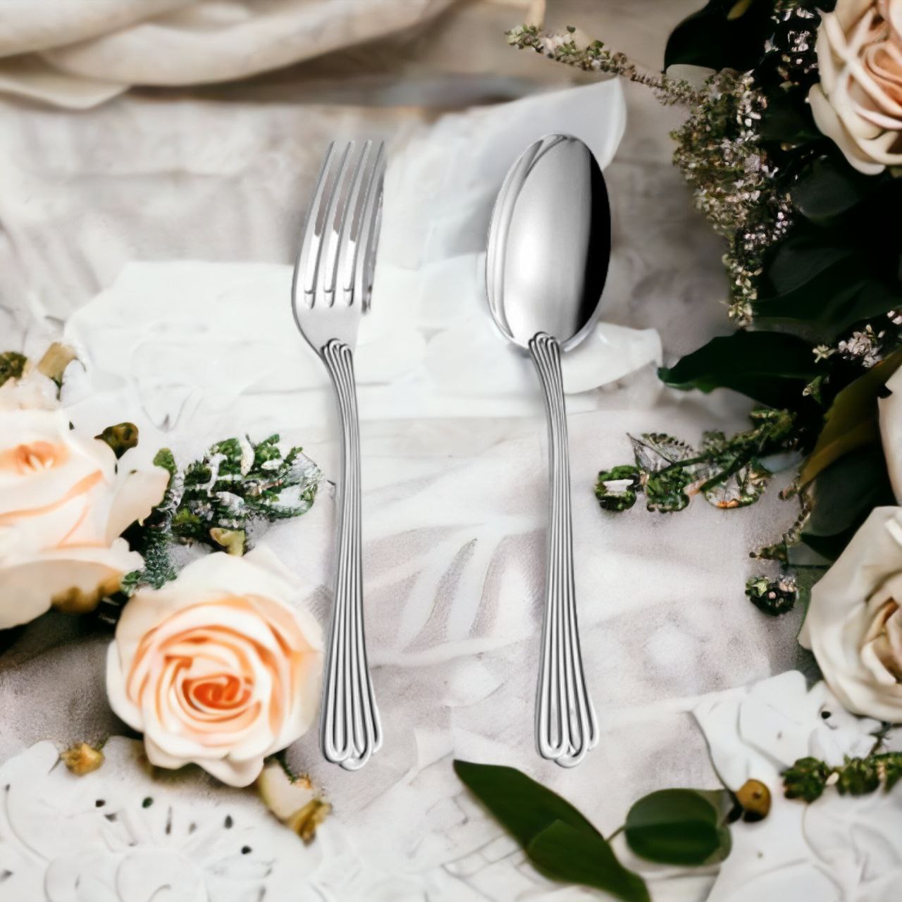 Silver Table 2 pieces Set Firenze (spoon, fork)