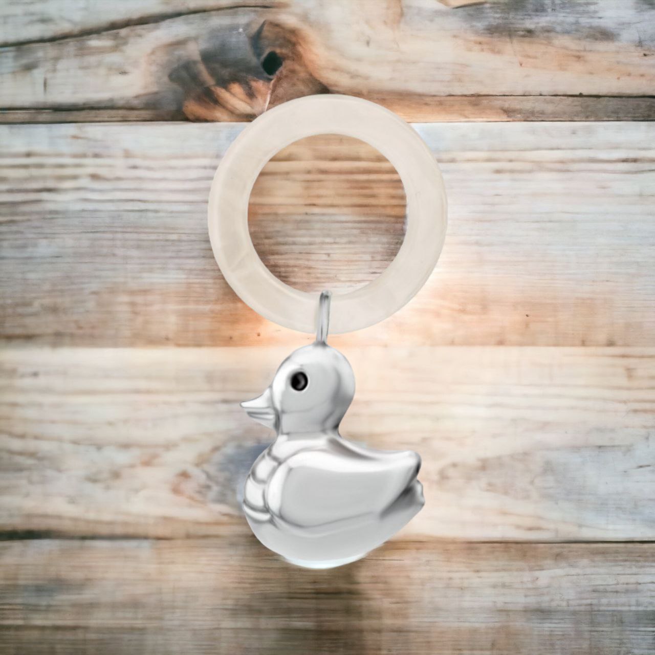 Siver Baby Rattle Toy