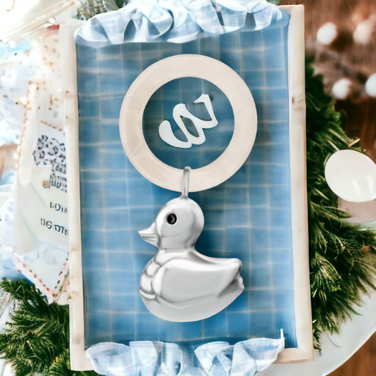 Siver Baby Rattle Toy