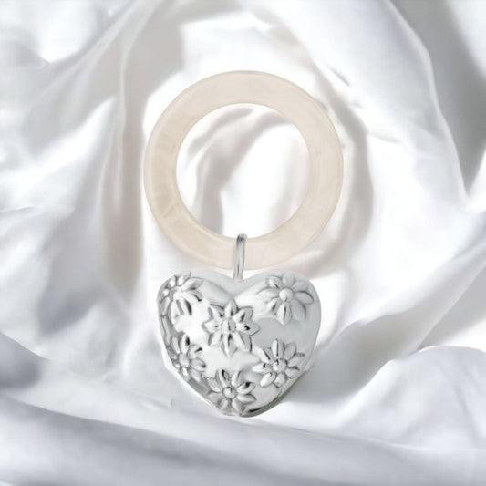 Siver Baby Rattle Love