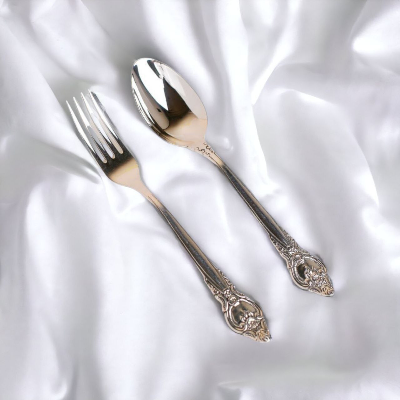 Silver Table Set Rosette (spoon and fork)